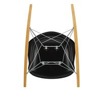 Fauteuil à bascule Eames Plastic RAR RE chromé chromed steel wire frame/ golden maple