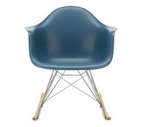 Fauteuil à bascule Eames Plastic RAR RE chromé chromed steel wire frame/ golden maple