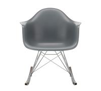 Fauteuil à bascule Eames Plastic RAR RE chromé érable foncé chromed base/ dark maple