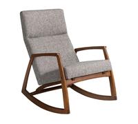 Fauteuil à bascule en tissu gris