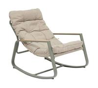 Hespéride Fauteuil à bascule FELINIO - Acier époxy, Anti-rouille, Texaline - Vert Laurier