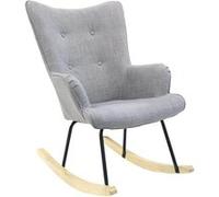 Fauteuil à Bascule Gris Dossier Capitonné - POHJA - ALTOBUY Gris G