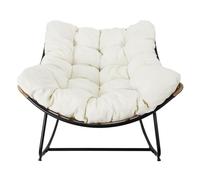 Home Deco Factory – Fauteuil à bascule Tulum – Coussin beige – HDO2191 M2