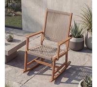 Mendler Fauteuil à Bascule HWC-P73 Beige