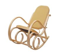 Mendler Fauteuil à bascule - Jaune