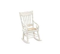 Fauteuil à bascule miniature (rocking chair) - Blanc - 5 x 6,7 x 10,2 cm -(...) - Bois
