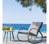 Fauteuil à bascule NEVADA Graphite Acier traité époxy, Texaline, Oléfine Hespéride