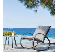 Fauteuil à bascule NEVADA Graphite Acier traité époxy, Texaline, Oléfine Hespéride