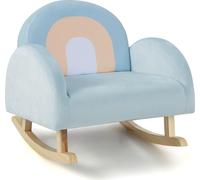 Fauteuil à bascule pour enfants COSTWAY, fauteuil à bascule rembourré pour enfants avec pieds en bois massif, fauteuil à bascule pour enfants pour chambre d'enfant, salle de jeux & jardin d'enfants (f