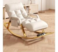 Fauteuil à Bascule Relax Adulte,Grand Fauteuil Inclinable avec Dossier Réglable et Repose-Pieds,Chaise de Salon Grand Confort,Rembourrage Coton Poupée,pour Maison F