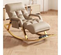Fauteuil à Bascule Relax Adulte,Grand Fauteuil Inclinable avec Dossier Réglable et Repose-Pieds,Chaise de Salon Grand Confort,Rembourrage Coton Poupée,pour Maison H