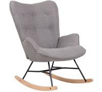 Fauteuil à bascule Sanka en tissu , Gris Gris G