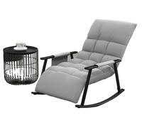 Fauteuil à bascule, tissu en microfibre, 60 cm de largeur, 134 cm de profondeur, 70 cm de hauteur, à monter