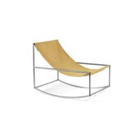 Fauteuil à Bascule Valerie Object en Acier Inoxydable/ Jaune