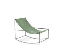 Fauteuil à Bascule Valerie Object en Acier Inoxydable/ Vert