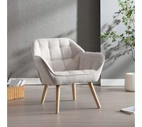 fauteuil à oreilles 1PC en lin, pieds en bois massif, salon Design moderne : cette chaise d'appoint au look moderne donnera à votre espace de vie de nouvelles dimensions. Un design matelassé exquis et