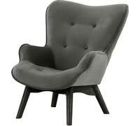 Fauteuil à oreilles pour enfants Ducan Mini Velvet-Kronos 22-Noir