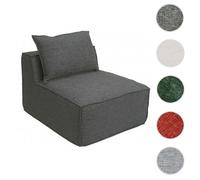 Fauteuil/accessoires pour canapé HWC-O54, fauteuil lounge, partie centrale rembourrée, tissu/textile (300 g/m²) 63 x 75 x 97 cm gris foncé