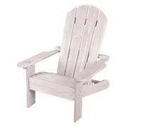 Fauteuil Adirondack pour Enfants - ROBA - Gris - Bois Résistant aux Intempéries - Porte Gobelet