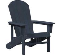 Fauteuil Adirondack vidaXL, bleu marine, en HDPE