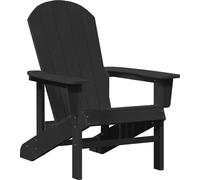 vidaXL Chaise Adirondack en HDPE noir 82 x 74 x 92 cm