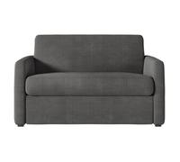 Fauteuil AGATHE convertible express couchage quotidien 100x190cm en velours côtelé gris foncé - Matelas 13cm