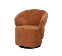 Fauteuil Alma orange en tissu - Amadeus