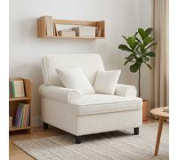 Fauteuil avec coussins Tissu à 1,5 lignes fauteuil de salon vidaXL vidaXL