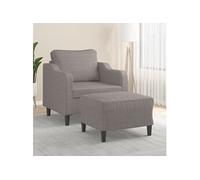 vidaXL Fauteuil avec Repose-Pied Taupe 60 cm Tissu, canapé, Fauteuil, Fauteuil TV, canapé Simple, canapé, canapé Relax, canapé de Loisirs