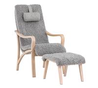 Paris prix Fauteuil design avec repose-pieds - Gris