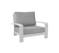 Fauteuil bas de jardin aluminium et tissu - Cordouan