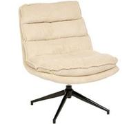 Fauteuil bas pivotant Harper côtelé beige Atmosphera Beige