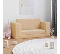vidaXL Canapé-lit enfant - Crème