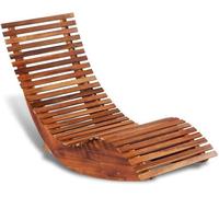 Fauteuil berçant en bois d'acacia, résistant aux intempéries et ergonomique, dimensions : 149 x 60 x 86 cm. Idéal pour la terrasse, le balcon, le jardin, la piscine, les activités de plein air et le c