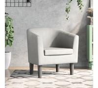 Fauteuil blanc en similicuir résistant, dimensions 70 x 56 x 68 cm, avec une structure en bois de pin et un rembourrage épais, idéal pour le salon, la chambre, le bureau ou la chambre d'amis