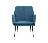 vidaXL Fauteuil Bleu 62x79x79 cm Velours, fauteuil relax, fauteuil de salon, chaise de chambre à coucher, chaise longue, 351381
