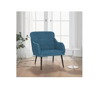 vidaXL Fauteuil - Bleu velours