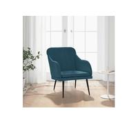 VidaXL Fauteuil bleu velours