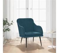 VidaXL Fauteuil bleu velours