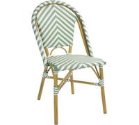 Fauteuil Bolero en rotin de style parisien, fabriqué en polyéthylène tressé et aluminium, 2 pièces