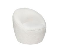 Fauteuil bouclette Romi blanc Atmosphera Blanc G
