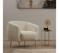 Concept Usine – Fauteuil GARCIA – Bouclettes rond – Crème