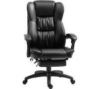 Fauteuil de bureau massant - Vinsetto - hauteur réglable dossier inclinable et télécommande - polyuréthane - 68,5x68,5x 121cm - noir