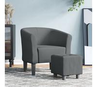 Fauteuil Cabriolet avec Repose-pied Chaise Siège Salon Marron Tissu vidaXL