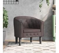 Fauteuil cabriolet - FYDUN - YN013 - Similicuir marron - Dimensions 70x56x68 cm - Charge 110 kg