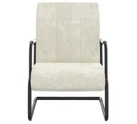 Fauteuil cantilever - VIDAXL - Chaise multifonctionnelle - Pour salon - Blanc crème Velours 64.5x77x88.5 cm F5065
