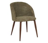 Atmosphera - Fauteuil Celeste en Tissu Bouclé, L 60 x P 54 x H 80 cm, Dossier Enveloppant - Chaise pour Salon, Chambre, Bureau