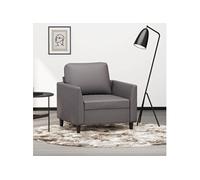 vidaXL Fauteuil, Chaise de Relaxation avec Coussin, Siège avec Accoudoirs et Dossier, Fauteuil TV de Salon, Moderne, Gris 359325 Gris G