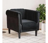 Fauteuil Chaise de Relaxation Salon Salle de Séjour Gris Foncé Velours vidaXL
