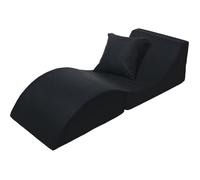 Fauteuil chaise longue relaxant plaint 3 en 1 multi-usage canapé pouffe table